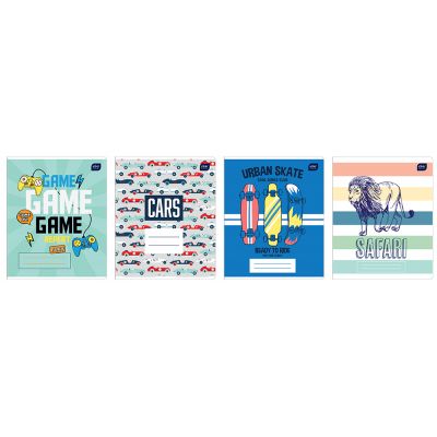 School notebook 170x206 12 pages, 23 lines, BOYS assortment Interdruk