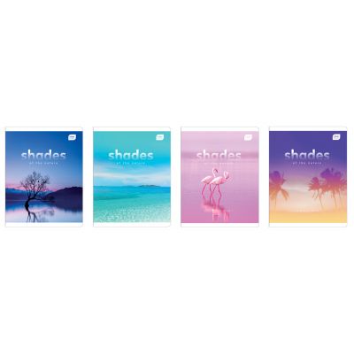 Notebook 165x208 48 sheets, 5x5 squares, SHADES assorted Interdruk