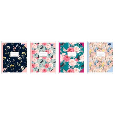 Notebook 165x208 48 sheets, 5x5 squares, BOTANIQUE assorted Interdruk