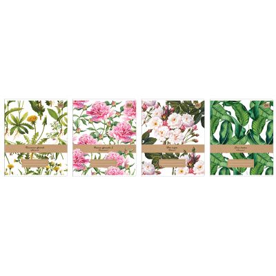 Notebook 165x208 48 sheets, 5x5 squares, BOTANIQUE2 assorted Print
