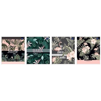 Notebook 165x208 60 sheets, 5x5 squares, DARK JUNGLE assorted Interdruk