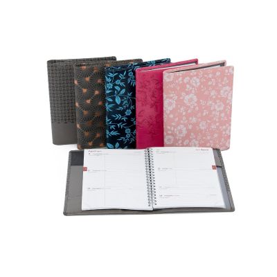 School calendar Trend 150x197mm, spiral binding, artificial leather