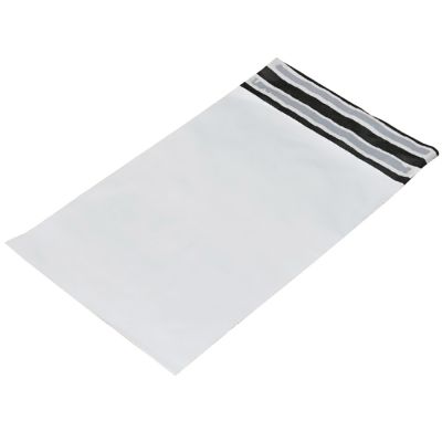 Plastic envelope 24x35 + 4cm 2 adhesive strip, black and white, 100pcs / pack