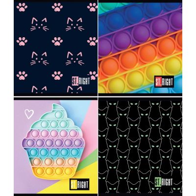 School notebook A5 + (170x230) 20 lines, 12 pages, How many are, 4 motifs