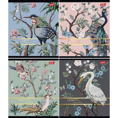 School notebook A5+(170x230) 23 lines, 12 pages, Tropical, 4 motifs