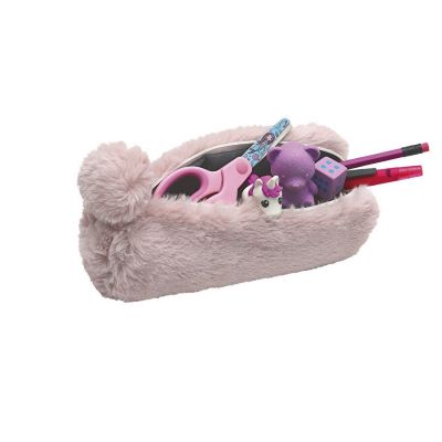 Pencil Case FLUFFY, pink, unit 4 pcs.