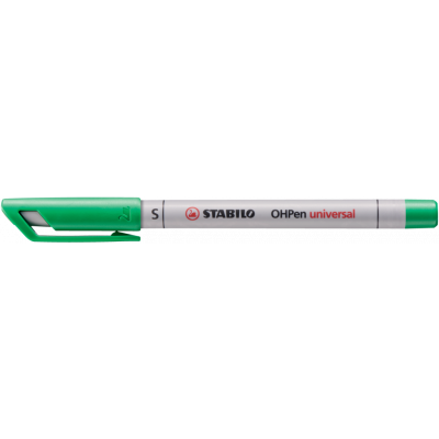 Film marker 0,4mm S green, water-soluble, OHPen Stabilo