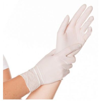 White nitrile gloves without powder SAFE FIT L 200 pcs/pk