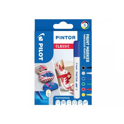 Marker Pilot Pintor, FINE 1-2,9mm, cone tip, regular basic-6 colors / set, web based