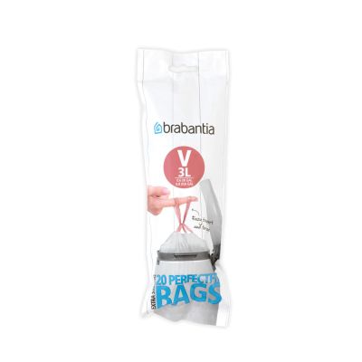 "Garbage bags Brabantia V 3L, 11 65 82 (20 bags per roll), 2x2L and 3L bins