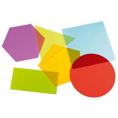 Geometric shapes translucent, large, D 20cm, 6 pcs