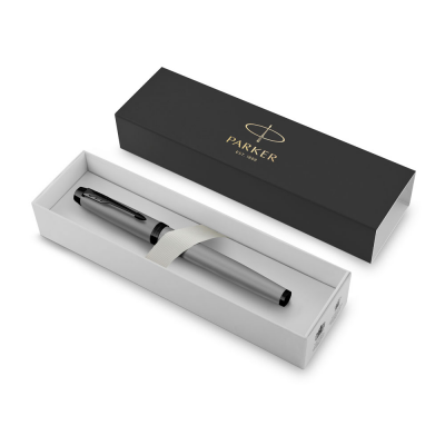 Ink pen PARKER IM Achromatic - Gray, Fine, black core