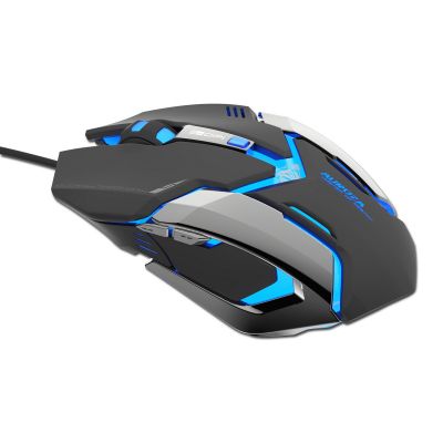 Mouse e-blue Auroza EMS639, optical, black, illuminated, 6 buttons, 4000dpi