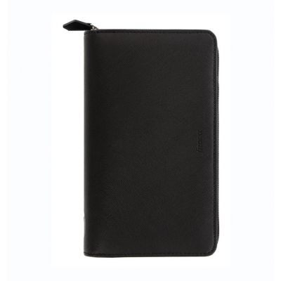 Filofax - Saffiano Personal Compact Zip Organiser Black