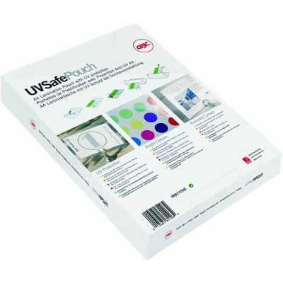 Lamineerimiskile A4 150mic A4, UVSafe, pakk (100 lehte), GBC Document Laminating Pouches Gloss, UV-protected