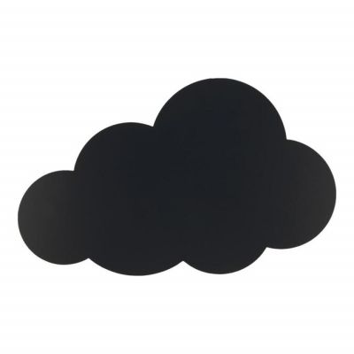 Wall board Cloud-shaped black SECURIT Silhouette CLOUD, H-30,3x49x0,3cm + marker and mounts / without frame, set