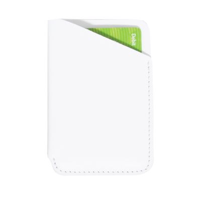 Leather credit card pocket in giftbox white
