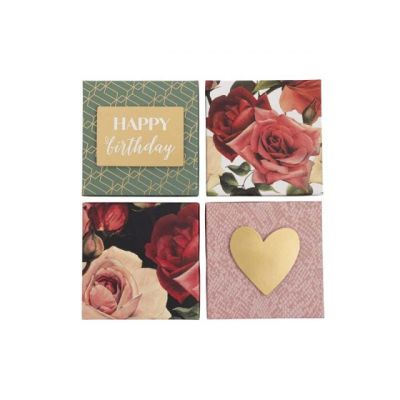 Gift box ARTEBENE MINI 10x10x1,8cm Rock'n Roses assorted