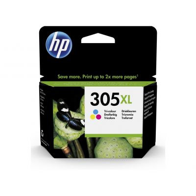 HP 305XL High Yield Tri-color Original Ink Cartridge for Deskjet 23XX, 27XX/2710e, 4110e; DeskJet Plus 41XX; ENVY 60XX, 64XX; ENVY Pro 64XX