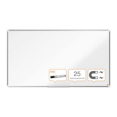 Valgetahvel NOBO Premium Plus Enamel Widescreen 70" 1550x870mm, Magnetic, nurkadest kinnitatav/ al.raam