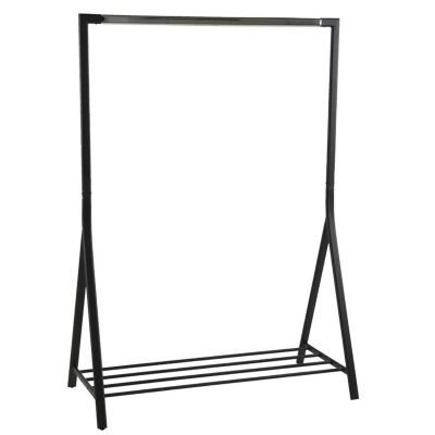 Clothes rack BRENT, 117x59xH165cm, metal black/chrome