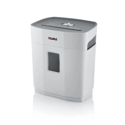 Paberipurustaja DAHLE PaperSAFE 120, 5x18mm, P4/F1/T4/E3,8lehte.12L,krediitkaardid,klambrid, valge/hall