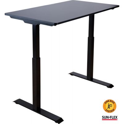 Reguleeritav laud SUN-FLEX EASYDESK ELITE must, H-700...1150mm,1200x600x15mm MDF, 610803, 1 elektr. mootor/ must jalaraam