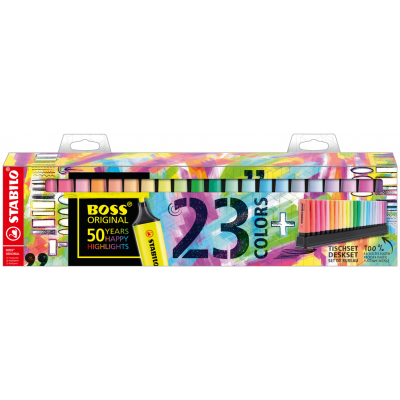 Highlighter STABILO BOSS ORIGINAL 23pc deskset