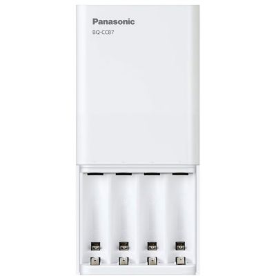 Akulaadija Panasonic eneloop BQ-CC87USB Smartplus USB-laadimine 1-4 AA või AAA, LED, 1.25-6h, akupanga funktsioon, micro-USB kaabel