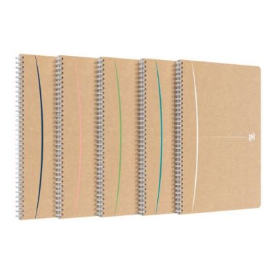 Notebook A5 squared 50 Sheet Spiral Cardboard Oxford Touareg Recycled Paper