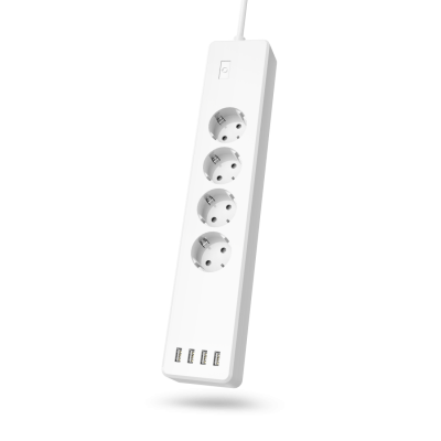 Hama WLAN Socket Strip, 4-way, without Hub, Individually Switchable, 4-port USB