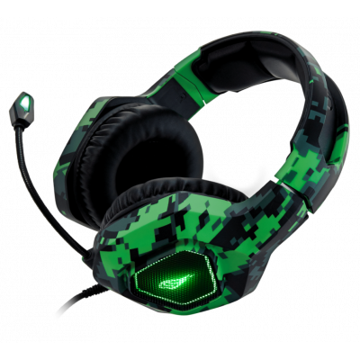 Kõrvaklapid mikrofoniga Surefire Skirmish Gaming Headset, LED-valgus, 4-pin 3.5mm kaabel, adapter 2x3.5mm