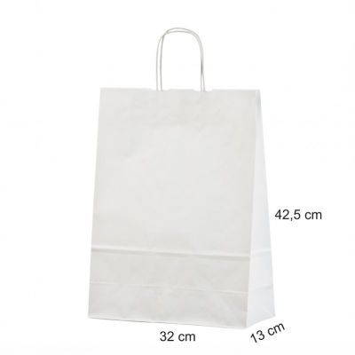 Gift bag with cord handles 32x13x42,5 white