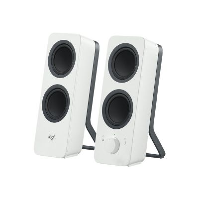 LOGITECH Z207 Bluetooth5.0 Computer Speakers - WHITE 5W RMS, 3.5mm stereo AUX