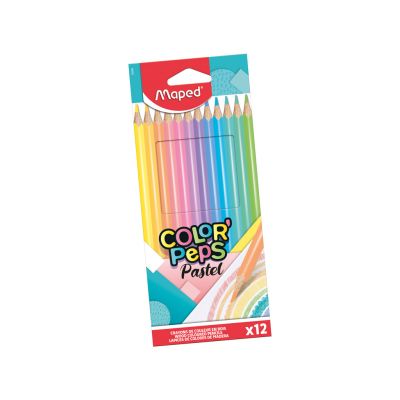 Värvipliiats Color Peps Pastel 12 värvi, Maped