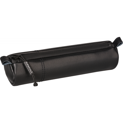 Pencil case 20x4,5cm black leather