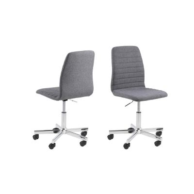 Office chair AMANDA AC76646 52x61xH94,5cm / gray fabric, chrome leg