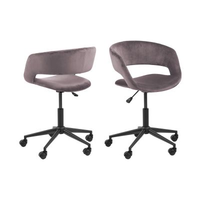 Office chair GRACE AC88763 56x54x H87cm / old pink velvet, black base