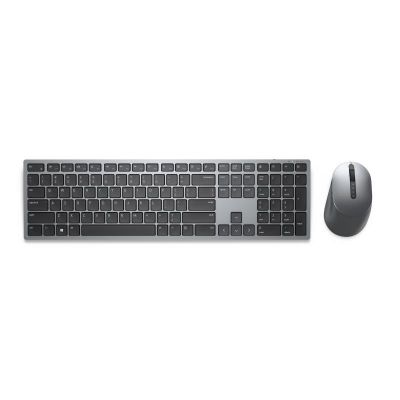 Klaviatuur+hiir Dell KM7321W Premier Multi-Device Wireless Keyboard and Mouse Estonian (QWERTY) Silver/Black, 2.4GHz/Bluetooth5.0, AA/2xAAA