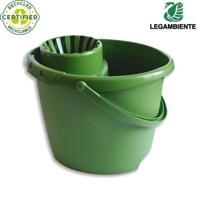 Bucket TONKITA with drying rack for string mop 1pc, eco. recycled plastic
