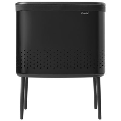 Laundry basket BO 60L on legs, Brabantia 200526, K-67cm, L-54cm, S-32cm / Matt Black, matt black