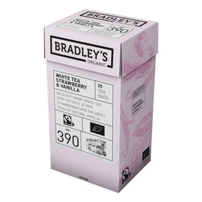 BRADLEY´S WHITETEA STRAWBVAN 4X25PCS