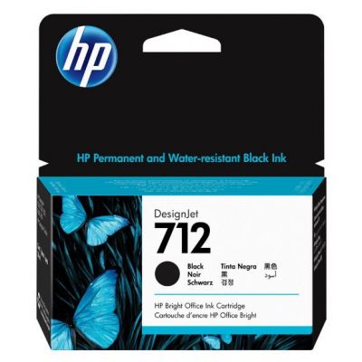 Tint HP 3ED70A nr. 712 black 38ml - DesignJet Studio, T210, T230, T250, T630, T650