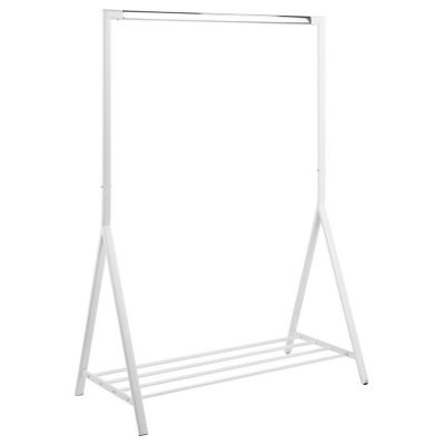 Clothes rack BRENT, 117x59xH165cm, metal white/chrome