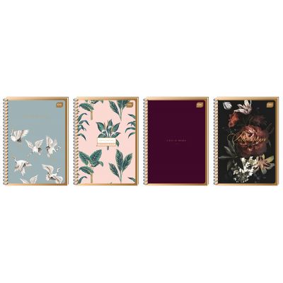 Folder B5 100 sheets 5x5 square spiral binding, index with special colors METALLIC Interdruk