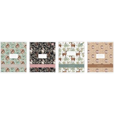 Notebook 165x208 24 sheets, 5x5 square, MAGIC FOREST assortment Interdruk