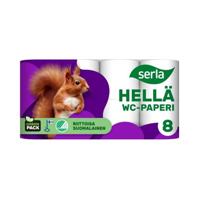 Toilet paper Serla Gentle white, 3-ply, 8 rolls / pack, 19m / roll