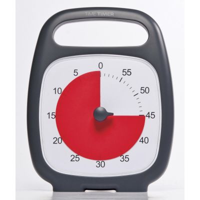 Timer 0-60 min, Time Timer Plus, 14 x 18 cm, black, portable