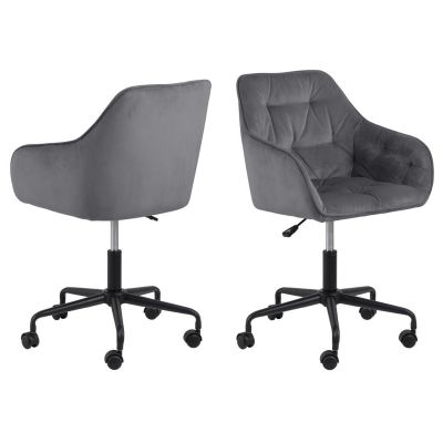 Office chair BROOKE AC89099, seat height 46-55,5cm / fabric VIC dark gray dark gray 28, black base