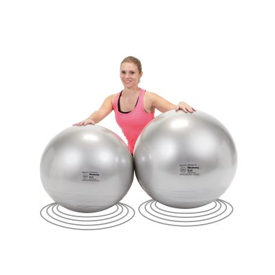 Sitting ball Memory Ball 65 With pump, lower half heavier, shatterproof / grey, for human growth 170-184cm